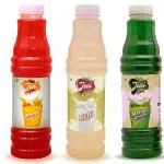 Jeni Orange + Lichi + Mango Green Sharbat & Syrup /Non-Fruit Synthetic Syrup Combo/Gift Pack/Summer Combo (700ml X 3)