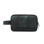 Poso Green Nylon Unisex Toiletry Travel Pouch