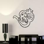 ARandNJ Om Ganeshay Namah DIY Reusable Design Polyvinyl Chloride Painting Wall Stencil 16 x 24 inch