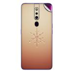 GADGETSWRAP Printed Vinyl Skin Sticker for Oppo F11 Pro - Snowflake Macro Orange