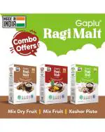 Gaplu Mix Dry Fruits, Mix Fruits, Keshar Pista Ragi Malt 900g (Pack of 3)