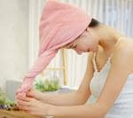 Status Contract Set of 2 Hair Towel Super Absorbent Quick Dry Towel Bathrobe Magic Hair Warp Towel Super Quick-Drying Microfiber Bath Towel Bath Towel (Green - 2)