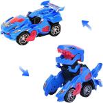 KTRS ENTERPRISE Transforming Car Electric Dinosaur Toys Automatic Transforming Dinosaur Car with Flashing Lights and Sound Automatic Transformation, Transformation of Dinosaur LED Cars