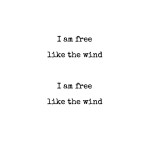 SIMPLY INKED I am free like the wind Temporary Tattoo, Quotes Tattoo Design for all (free like the wind tattoo) Pack of 2