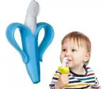 Ineffable Food Grade Banana Shaped Silicone Teether Toothbrush/Teether for Baby/Toddlers Teether