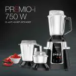 Havells Premio - I  3 Jar 750 W Mixer Grinder, Black