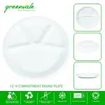 Greenvale Natural Disposable & Compostable 100% Eco-Friendly Sugarcane Bagasse Pulp 12