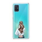 Emble Designer Clear Tranperant Silicone Case For Samsung A51-Design A4 ( TPU | Soft , Samsung A51| Multicolor )