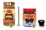 SHYAM CHARAN Premium Incense Dhoop Sticks Guggal Fragrance with Sambrani cups Natural Dhoop Batti, Set of 2