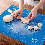 ShopiMoz Fondant Rolling Mat Silicone Baking Mat Sheet Chapati Mat Atta Kneading Mat, Stretchable for Kitchen Roti Chapati Cake,Multicolour