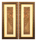 Shree Kala Ancient Egyptian Aset Goddess Isis Embossed Aluminum Foil Painting