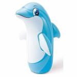 JAPSI Hit Me Toy for Kids | 3-D Inflatable Bouncer Toy | PVC Punching Bag for Kids | Water Filled Base BOP | Sports Indoor Activity Game for Kids | Gift for Boys (Dolphin)
