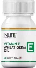 Inlife Vitamin E Oil With Wheat Germ Oil Essential Supplement 400 Iu Liquid Filled Capsules (60)