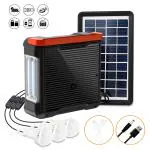 Pick Ur Needs Emergency Solar Power Set, Mini Generator With Bluetooth Speaker, Phone Charging Solar Light Set