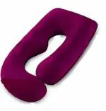 Shanvi Pregnancy Pillow, Maternity Body Pillow for Sleeping with Body Pillow Cover, J Shaped Pregnancy Pillow for Pregnant Women (Wine) Set of 1