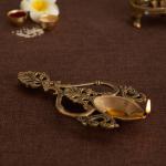 DecorTwist Ahuti Brass Pooja Havan Chammach/Spoon/Harathi Deepak