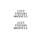 SIMPLY INKED Just Enough Madness Temporary Tattoo, Quotes Tattoo Design for all (just enough madness tattoo)
