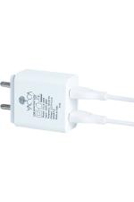 XCCESS-JUST CONNECT White Mobile Charger with Detachable Cable 3.1 Amp