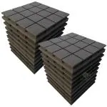 YGM Acoustic Foams Charcoal Black Turbo Soundproofing Studio Acoustic Foam 1X1 ,Set Of 18