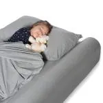 METRON-[1-Piece Toddler Bed Rail Bumper/Foam Safety Guard for Bed - Side Rail Pillow Pad for Toddlers, Kids, Baby