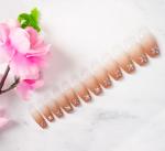 Gleevia Acrylic Multicolor 24 Tips Pre-Designed Reusable Fake Nails With Glue, Pusher And Filer - Presson419