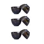 Caffeine Brown Stoneware Dessert Bowl (Set Of 6p)