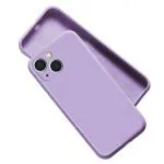 A rtistque Liquid TPU Silicone Matte Shockproof Flexible with Camera Protection Soft Back Cover Case for iPhone 13 Mini - Purple
