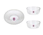 Afast Combo Of 2 Bowl And 1 Plate, Transparent, Glass, Pack Of 3