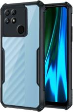 AmericHome Realme Narzo 50A Black, Transparent Rubber Dual Protection Mobile Back Cover