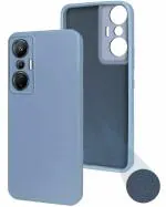 Jkobi Back Cover Case For Infinix Hot 20s ( Inside Fiber cloth | Smooth Matte Finish | Elegant Professional Look |Light Blue)