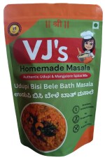 VJS HOMEMADE MASALA - Udupi Bisi Bele Bath Masala Powder 200 grams, Zip Lock Pack