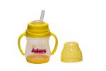 Adore Wiggle Straw Sipper with Handle -BPA Free - Food Grade - 150 ml (Yellow)