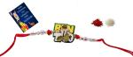 Kavim Kids RAKHI 23246 Plastic (PVC) Rakhi Set (Ben Ten Kids rakhi with Greeting card and Roli Chawl Pack)