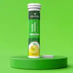 Zaocare Supergreens Effervescent Tablets For Tummy Fat Burn & Gut Detox For Men & Women | 100% Vegan