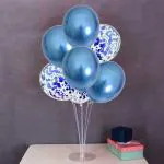 My Party Suppliers Table Centerpiece Blue Latex Confetti Balloons Stand Kit Decorations for Birthday, Wedding