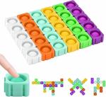 MOSTSHOP Fidget Sensory Toy, Educational Building Blocks for Kids, Silicone Fidget Toys for Adults