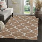 Shopgallery Modern Quality Anti-Skid Carpet/Trending Design Hand Woven Fluffy Rug Runner/Mats For Bedroom/Dinning Hall/Living Room (4X6, Beige Ivory)