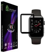 iWishKart Edge To Edge Tempered Glass for Apple Watch Series 7 45 mm / 45mm, Curved Glass ( Smart watch NOT included ) (Pack of 1)