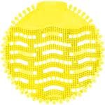 TARGET HYGIENE Screen Fresh Scented Anti-Splash Toilet Mat Deodorizer Spatter with Air Freshener for Bathroom and Restroom (Yellow, Lemon Fragrance, Pack of 10)