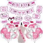 Zyozique Bachelorette Decorations Kit - Bride to Be Sash, Banner, Photo Booth and Balloon (Pack of 42)