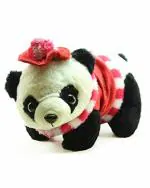 Tickles Polyester Happy Beautiful Dressed Panda Valentine Lightweight Stuffed Toy 26 cm 3Y and Above