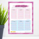 Edsmart English Writing Books- three letter word and Sentence Writing Practice illustrated Book, Fun and Educational 4 Line Handwriting Practice books for Kids for 4-7 years | Word Writing Book Set with Worksheets for CBSE