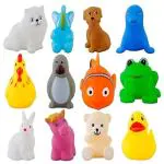 HARIDUN 12 Piece Baby Bathtub Chu Chu Squeeze Bath Toys Non-Toxic BPA Free, Animal Shape