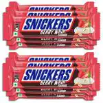 Snickers Berry Whip Peanuts, Nougat & Caramel Chocolate Bar, Pack of 10, 40g