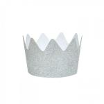 Festiko Silver Glitter Party Crowns (54 Pcs), Theme Birthday Supplies, Return Gifts For Kids, Gift Accessories, Party Items, Paper Party Crowns, Caps, Hats, Party Wearables