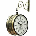 Vintage Clock Iron Handcrafted Double Side Wall Clock 6 INCH / 15 x 15 cm (VC-6509-6-RR)