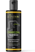 Leandros Charcoal Face Wash-For Spot Less Glow, 100 Ml Each