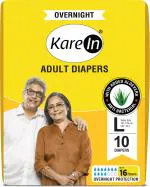 Karein Overnight Adult Diapers - L (Pack Of 10)