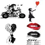 Temporary Tattoowala Love Designs Combo Pack of 4 Temporary Tattoo Sticker For men and Woman Temporary body Tattoo