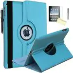 LEYON Rotatable Smart Flip Back Case Cover foriPad 10.2 inch, iPad 9th 8th 7th Generation, Cover Model A2602 A2603 A2604 A2605 MK2K3LL/A MK2N3LL/A MK663LL/A MK693LL/A (Blue)